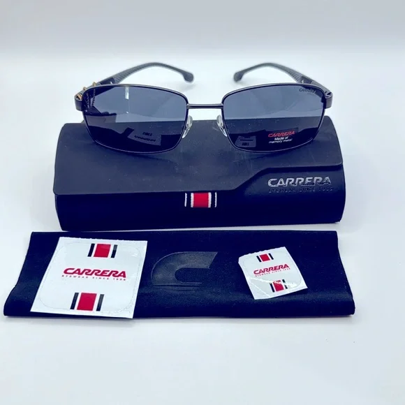New w/case Carerra sunglasses NEW CARRERA 1047/S 807M9 POLARIZED BLACK AUTHENTIC  main image 2